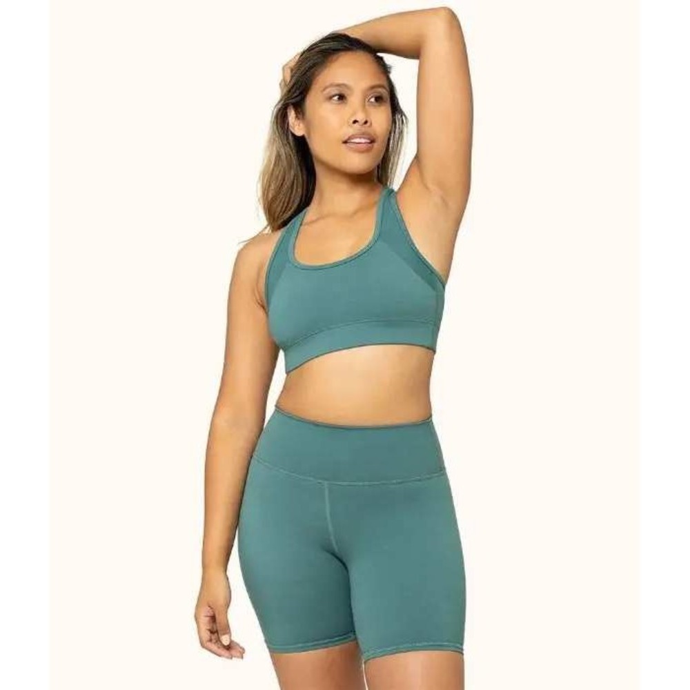 Lively Women's Racerback Sports Bra Green Size Medium Good Used Condition